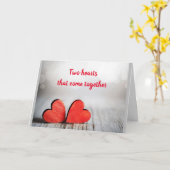 **VORSCHLAG FÜR DIE KARTE** MIT ZWEI HERZEN KARTE (Gelbe Blume)