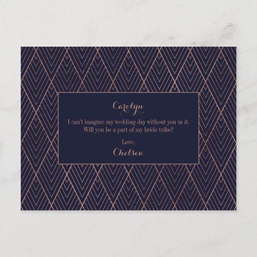 Vorschlag für die kundenspezifische Trauzeugin von Einladungspostkarte (Rückseite)