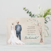 Vorschlag für ein Aquarellkaffee für eine Blonde B Einladung (Stehend Vorderseite)