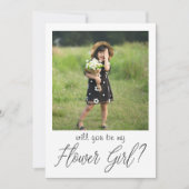 Vorschlag für ein blush-rosa Foto Flower Girl Einladung (Vorderseite)