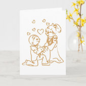 Vorschlag für ein Knie Karte (Gelbe Blume)