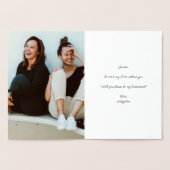 Vorschlag für ein kühnes Foto Bridesmaid Folienkarte (Innenseite)