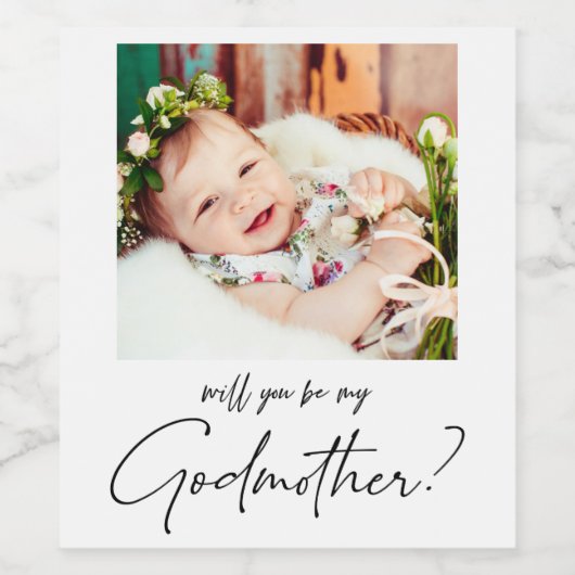 Vorschlag für ein Minimalistisches modernes Foto Weinetikett (Einzelnes Label)