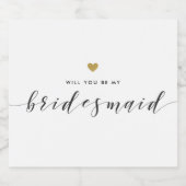 Vorschlag für ein modernes Goldherz Schaumweinetikett (Einzelnes Label)