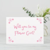 Vorschlag für ein niedliches Rosa Girly Personalis Karte (Stehend Vorderseite)