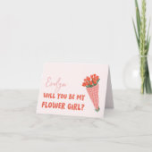Vorschlag für ein Personalisiertes Blumenmädchen " Karte (Vorderseite)