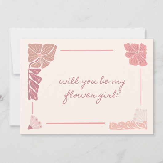 Vorschlag für ein rosa Blumenmagazin Einladung (Vorderseite)