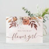 Vorschlag für ein Terracotta Fall Foliage Flower G Einladung (Stehend Vorderseite)