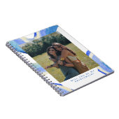 Vorschlag für eine abstrakte blaue Swirl-Foto-Brid Notizblock (Rechte Seite)