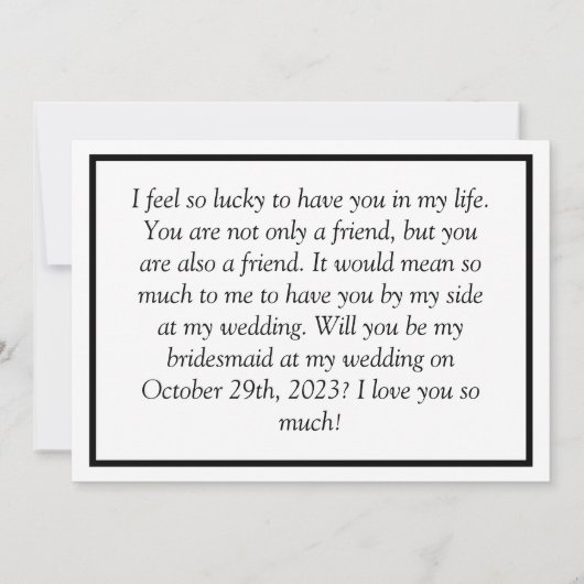 Vorschlag für eine afrikanisch-amerikanische Bride Einladung (Rückseite)