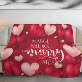 Vorschlag für eine benutzerdefinierte Ehe mit rote Fleecedecke