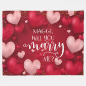 Vorschlag für eine benutzerdefinierte Ehe mit rote Fleecedecke (Vorderseite (Horizontal))