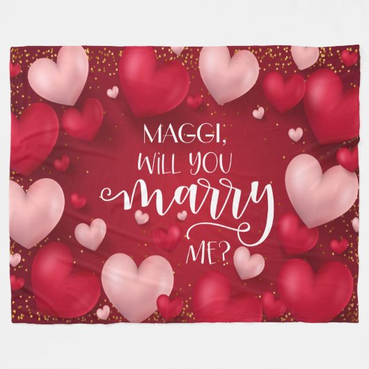 Vorschlag für eine benutzerdefinierte Ehe mit rote Fleecedecke (Vorderseite (Horizontal))