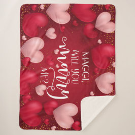 Vorschlag für eine benutzerdefinierte Ehe mit rote Sherpadecke