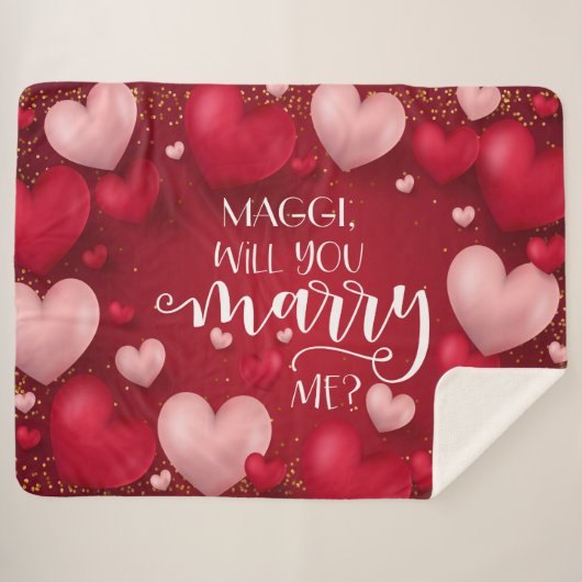 Vorschlag für eine benutzerdefinierte Ehe mit rote Sherpadecke (Vorderseite (Horizontal))