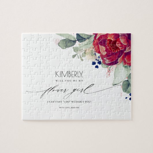 Vorschlag für eine Blume von Burgunderblüten Puzzle (Horizontal)