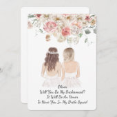 Vorschlag für eine Blumenüberführung in Rosa Save The Date (Vorne/Hinten)