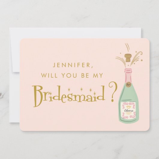 Vorschlag für eine Bridesmaid-Broschüre für Retro- Einladung (Vorderseite)