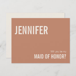 Vorschlag für eine einfache Dusty Terracotta-Trauz Mitteilungskarte