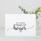 Vorschlag für eine einfache Kraft-Kalligrafie-Trau Einladung (Stehend Vorderseite)