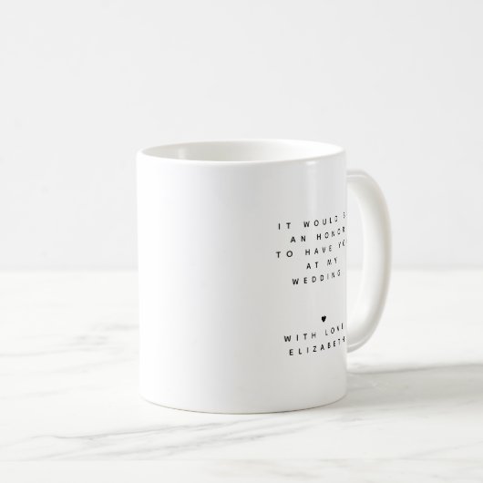 Vorschlag für eine einfache, moderne, schicke Brid Kaffeetasse (VorderseiteRechts)