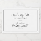 Vorschlag für eine einfache, moderne Schwarz-Weiß- Schaumweinetikett (Einzelnes Label)