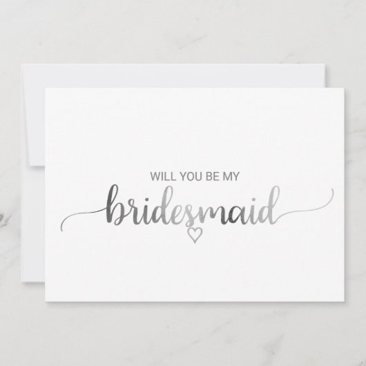 Vorschlag für eine einfache Silver Foil Calligraph Einladung (Vorderseite)