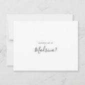 Vorschlag für eine einfache spanische Bridesmaid Mitteilungskarte (Vorderseite)