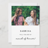 Vorschlag für eine einfache Trauzeugin Fotokarte Einladung (Vorderseite)