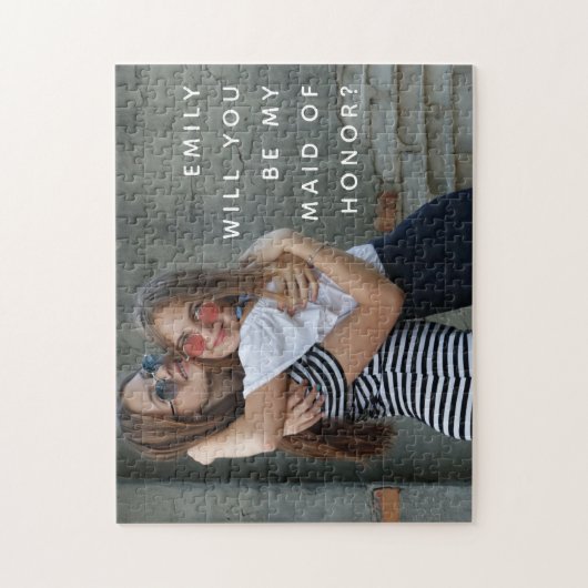 Vorschlag für eine einfache Trauzeugin für Foto Puzzle (Vertikal)