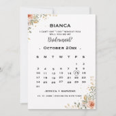 Vorschlag für eine elegante Blumenkalender Einladung (Vorderseite)