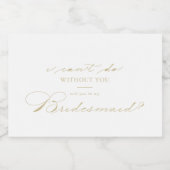 Vorschlag für eine elegante Calligrafie Gold Bride Schaumweinetikett (Einzelnes Label)