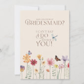 Vorschlag für eine farbige Wildblume Bridesmaid Einladung (Vorderseite)