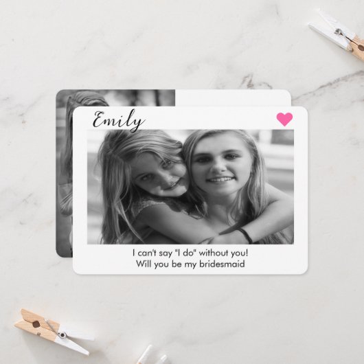 Vorschlag für eine Foto-Überlagerung oder Trauzeug Einladung (Vorderseite/Rückseite Beispiel)