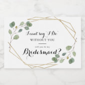 Vorschlag für eine geometrische Farbkalligrafie Schaumweinetikett (Einzelnes Label)