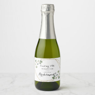 Vorschlag für eine geometrische Farbkalligrafie Schaumweinetikett