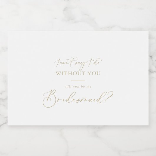 Vorschlag für eine Goldmedyllische Kalligrafie Schaumweinetikett (Einzelnes Label)