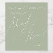 Vorschlag für eine grüne Trauzeugin für das Skript Weinetikett (Einzelnes Label)