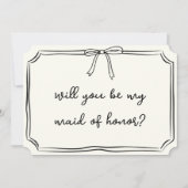 Vorschlag für eine handgeschriebene Coquette Bow-T Einladung (Vorderseite)