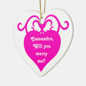 Vorschlag für eine Herz-Ehe Keramikornament (Links)