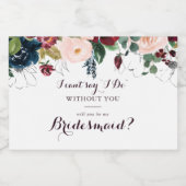 Vorschlag für eine Illustrierte Herbstüberbrückung Schaumweinetikett (Einzelnes Label)