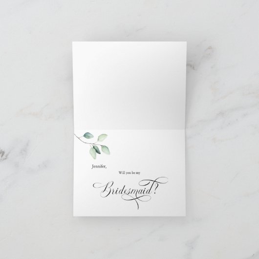 Vorschlag für eine Karte von Mute Greenery Bridesm (Innenseite)