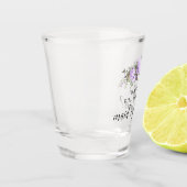 Vorschlag für eine lila Trauzeugin Schnapsglas (Links)