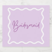 Vorschlag für eine lila Wavy-Ästhetik Schaumweinetikett (Einzelnes Label)