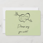 Vorschlag für eine Mindestkalligrafie-Bridesmaid-K Einladung (Rückseite)