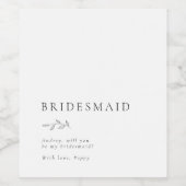 Vorschlag für eine Minimalistische botanische Brid Weinetikett (Einzelnes Label)