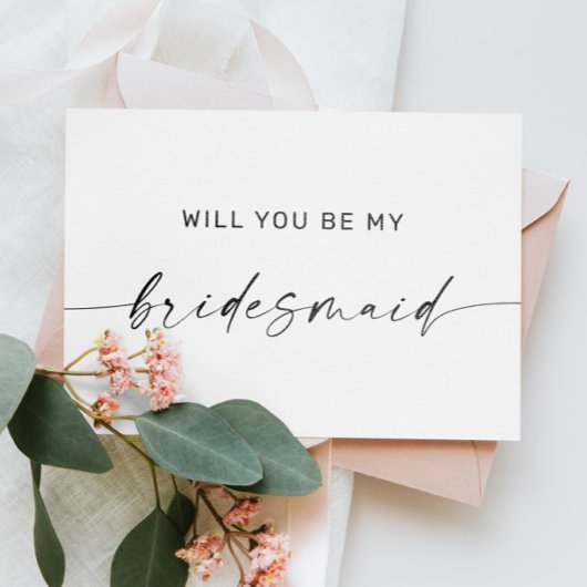 Vorschlag für eine Minimalistische Bridesmaid-Vers Postkarte