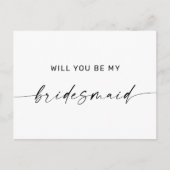 Vorschlag für eine Minimalistische Bridesmaid-Vers Postkarte (Vorderseite)