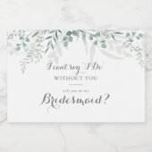 Vorschlag für eine Minimalistische Grünanlage Euca Schaumweinetikett (Einzelnes Label)