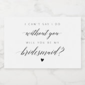 Vorschlag für eine Minimalistische Kalligrafie Schaumweinetikett (Einzelnes Label)